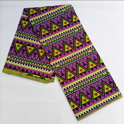 £4.98 • Buy African Kente Ankara Print Fabric Ghanian Suprem Wax Bright & Colourful Per Yard