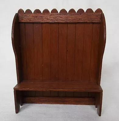 Dolls House Wooden Settle Pew Seating Handmade Suit Pub / Kitchen 1/12 Scale • £7