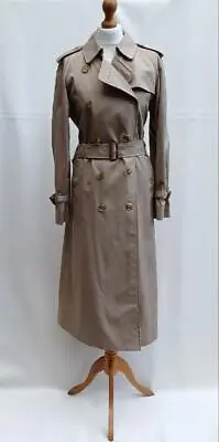 £245 • Buy Burberry Trench Coat/mac/raincoat Beige Uk 8 Long May Fit 10 Us 6/8 Eu 38/40