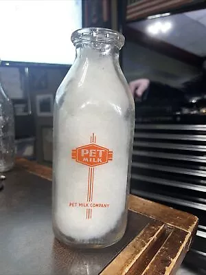 $9.99 • Buy Vintage Pet Milk Qt Glass Farm Dairy Btl