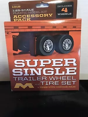 Moebius Models 1018 1:25 Scale Super Single Trailer Wheel & Tire Set-nib • $16.50