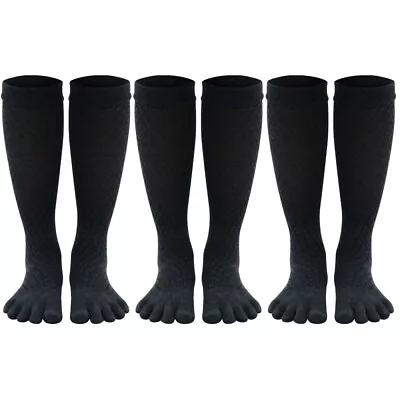  3 Pairs Tabi Socks Cotton Breathable For Men Over The Knee Mens Sport • £15.58