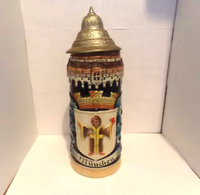 Munchen Beer Stein Lidded • $27