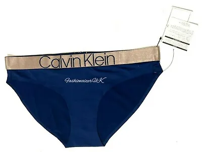 Calvin Klein Authentic Women’s ICON Bikini Brief Underwear _Blue RRP £30  • £12.99