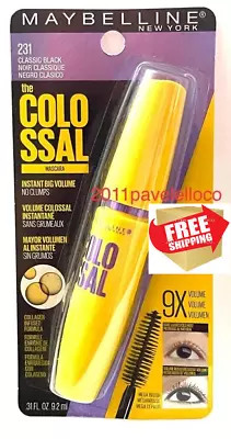 1 Maybelline NY (231 Classic Black ) The COLOSSAL Mascara 9X Volume • $13.45