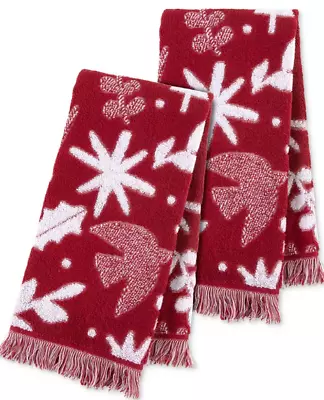 2 Pack MARTEX Red Scandi Hand Towel Set • $24.66