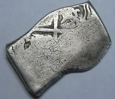 MEXICO 4 REAL COB PHILIP IV SPANISH SILVER COLONIAL ERA 1600s • $179