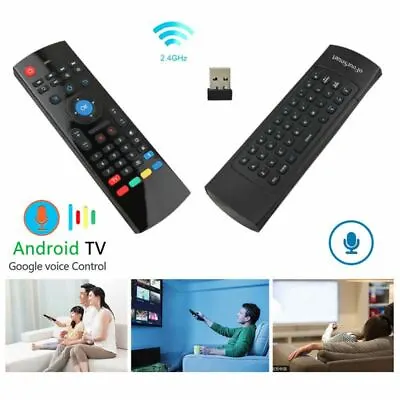 Air Mouse Keyboard 2.4G USB Voice Control Remote For PC TV Box HDTV PS4 XBox • $21.96