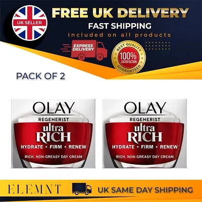 $42.06 • Buy Olay Regenerist Ultra Rich Day Face Cream, 50ml🔥x2