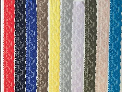 Lace Trim 2.5 / 6 Cm Stretch New Bridal Wedding Scallop Edge Vintage Colours  • £1.99