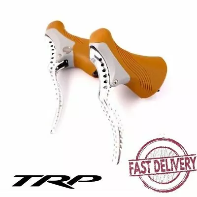 TRP RRL-SR Alloy Lightweight Retro Brake Lever Set Road Bike Gum-or-Black Hoods • $66.90