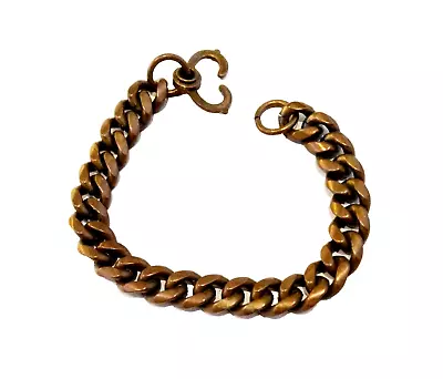 Vintage Solid Copper Curb Link Bracelet 7  30 Grams • $19.99