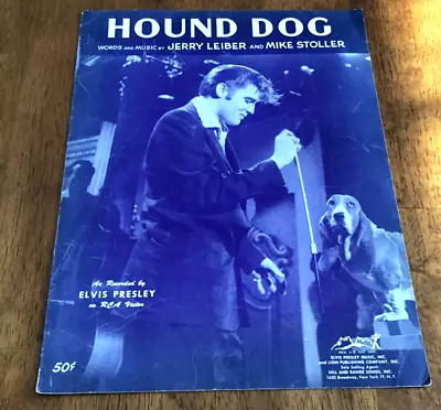 Elvis Presley Hound Dog Sheet Music Jerry Lieber Mike Stoller • $15.38