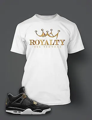 $40.49 • Buy Sneaker T Shirt To Match Air Jordan 4 Royalty Shoe Easy Money Crown Graphic Tee