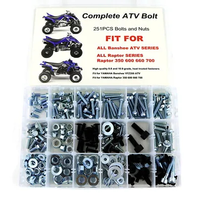 Engine Plastics Frame Bolt Kit Fit For All Yamaha Raptor 250 350 600 660 700R • $45.93