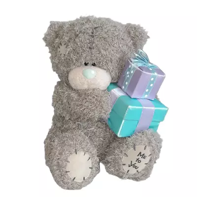 Me To You Gray Teddy Bear With Present Gift Carte Blanche Plush Toy 9  • $13.50