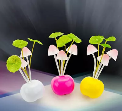 £4.58 • Buy Mushroom Lamp LED Night Lights Round Head EU Plug Electric Induction Fungus Lamp