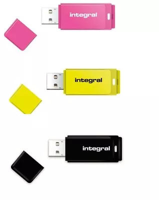 Integral 8/16/32/64/128 Colour USB 2.0 Flash Pen Drive Memory Stick High Quality • £6.50