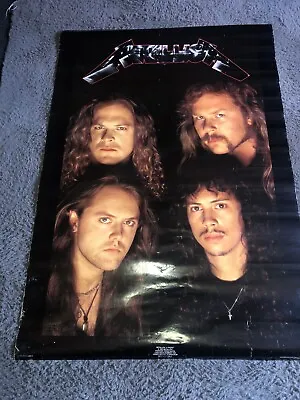 Metallica Poster Rare. Face Shot Of All Four Brockum Promo Metalica1991rare • £75