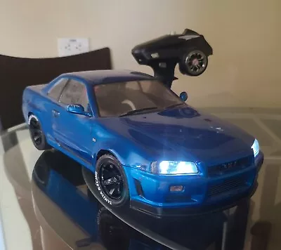 Vaterra V100 1/10 On-Road 4WD Brushless RC R34 GTR UPGRADED *No Battery* • $299.99