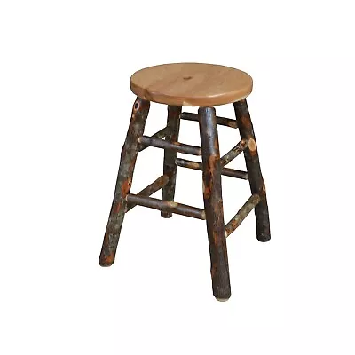 A&L Furniture Amish-Made Hickory Kitchen Counter Stools In 3 Style/Color Options • $229