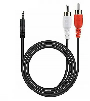 £2.84 • Buy 1.5m 3.5mm Jack To 2 X RCA Cable (Twin Phono) Audio Lead Stereo Audio Aux Cable