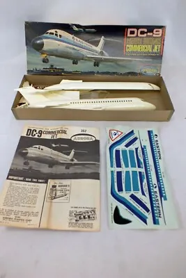 Vintage 1966 Aurora DC-9 Eastern Airlines Jet Aircraft Model Complete With Box • $199