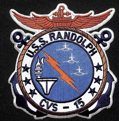U.S. Navy USS Randolph CVS-15 Embroidered Patch 4  X 5  VGC • $14.99