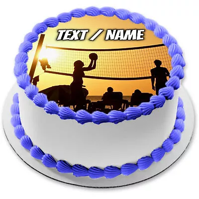 Volleyball Beach Cake Topper Edible Party Decoration Personalized Name Birthday • $8.45
