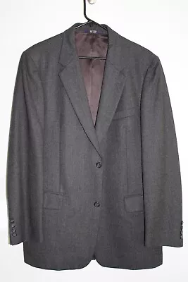 GRAY J.CREW 100% FLEECE WOOL SPORT COAT Sz 42L Blazer Suit Jacket MADE In ITALY • $23.79