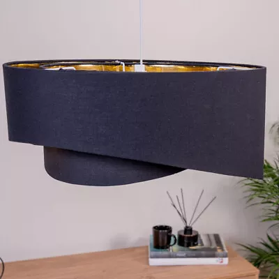 Easy Fit Lampshade Pendant Shade Two Layer Living Room Bedroom Modern Light 40cm • £21.59