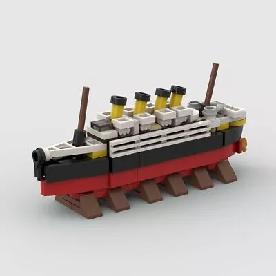 MOC MINI Titanic Cruies Boat Model Building Blocks Desktop Decorations Toys Gift • $23.09