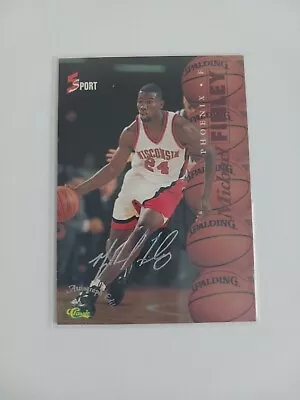 1995 Classic 5 Sport Signings Auto Edition Silver Michael Finley Rookie RC • $1.75