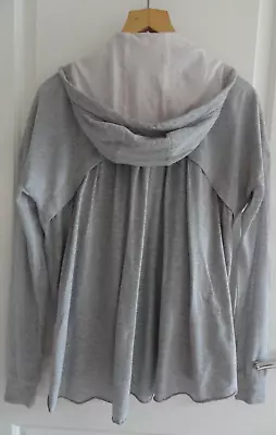 Marc Cain Grey Hoodie Zip-up Luxe Jersey Jacket N3 Uk 14 Marccain Designer • £11