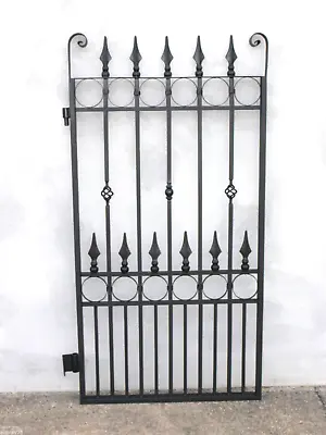 FRENCH STYLE PEDESTRIAN SIDE GATE BLACK  1540 X 850 Mm  NEW Hinges Included • $350