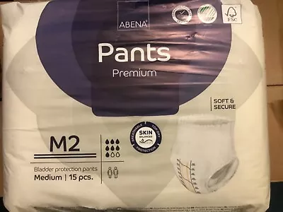 Abena Premium Pants Adult Medium M2 Pull Up Nappy Pack Of 15 • £9.99