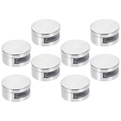  8pcs Mirror Mounting Clips Round Shape Wall-Mounted Mirrors Bracket Glass Clips • £11.25