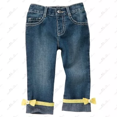 $29.99 • Buy Nwt Gymboree Bee Chic Ribbon Cuff Denim Jeans Size 2t