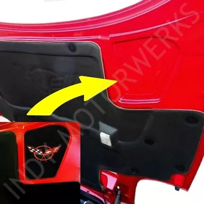 C5 Corvette Red Cross Flag Embroidered Under Hood Side Insert Fit: 97 Thru 04 • $39.50