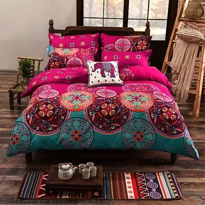 Shatex Boho Comforter Set Bedding Microfiber 3Piece King Twin Queen Pillow Shams • $45.33