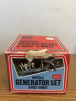 Vintage Sears 6 Volt 3 Watt Bicycle Generator Set Headlight & Tail Light NOS • $59