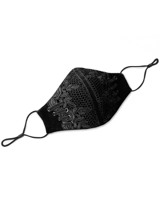 £12.99 • Buy Punk Rave Mens Womens Gothic Steampunk Regency Face Cover Mask Black Velvet Lace