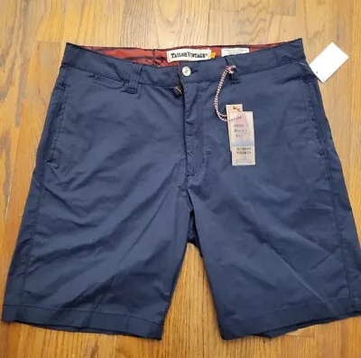 Tailor Vintage Men's 34 Hybrid Shorts Navy Blue Westport Classic Fit 9  • $5.99