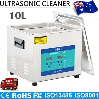 New 10L Ultrasonic Cleaner With Timer Heating Machine Digital Sonic Cleaner • $309.10