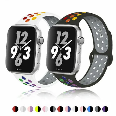 $9.99 • Buy Apple Watch Band Strap Silicone Series Se 6 5 4 3 2 1 IWatch 38/40mm 42/44mm