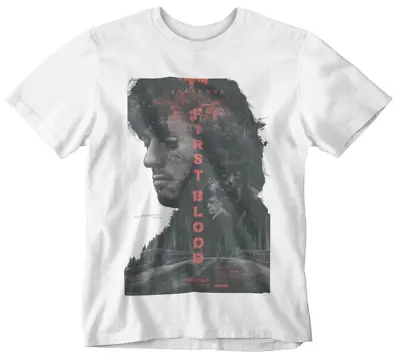 First Blood T-shirt Rambo Sly Movie Poster Retro 80s 90s Yolo Tumblr Action Hero • £5.99