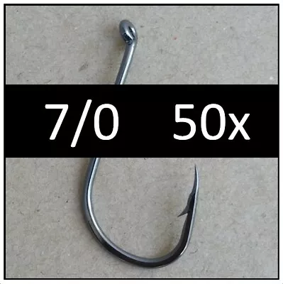 50x 7/0 Octopus Beak Suicide Fishing Hooks Tackle Chemically Sharpened • $14