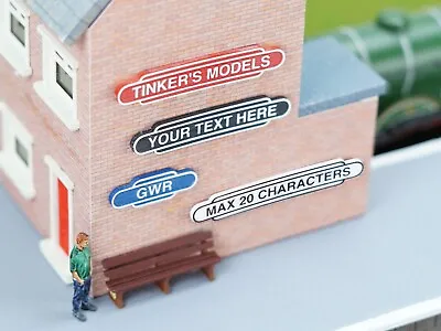 £3 • Buy Model Railway Station Wall Sign - 00 / OO Gauge 1:76 Scale Train Set Scenery