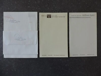 $0.99 • Buy Denver & California Zephyr + Domeliners Railroad Passenger Train Stationery Cb&q
