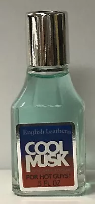 2 Glass Bottles English Leather By Dana ( MEM  Co ) Cool  Musk Cologne 0.5 Oz • $24